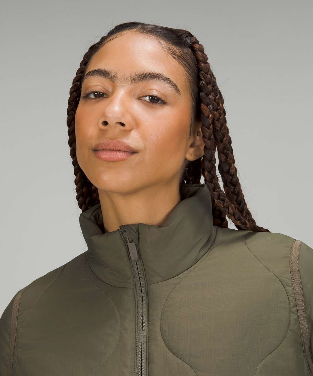 Lululemon Quilted Light Insulation Cropped Jacket - Medium Olive