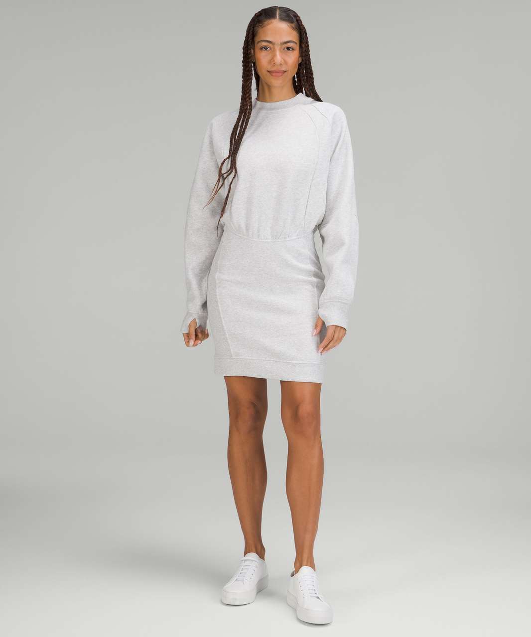 Lululemon Scuba Long Sleeve Dress - Heathered Core Ultra Light Grey