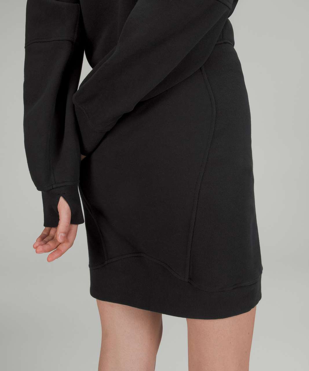 Lululemon Scuba Long Sleeve Dress - Black - lulu fanatics