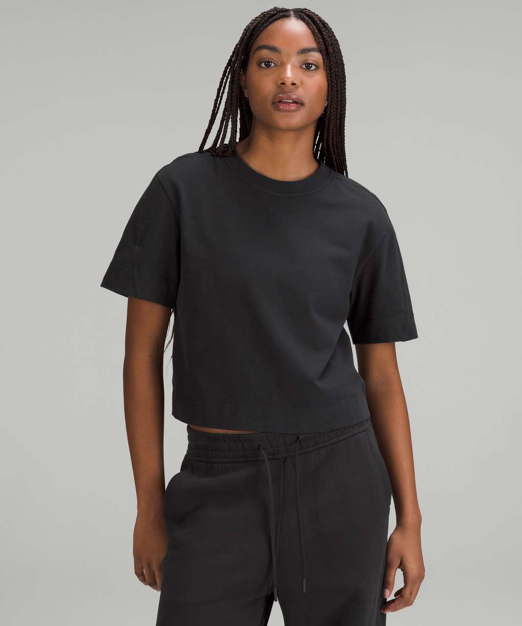 Lululemon Heavyweight Cotton T-Shirt - Black - lulu fanatics