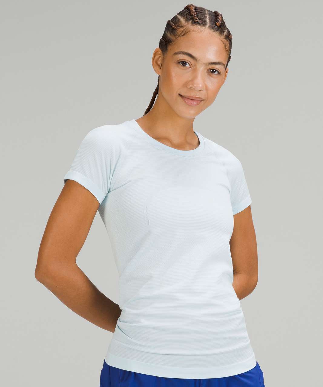 Lululemon Swiftly Tech Short Sleeve Shirt 2.0 - Powder Blue / Powder Blue