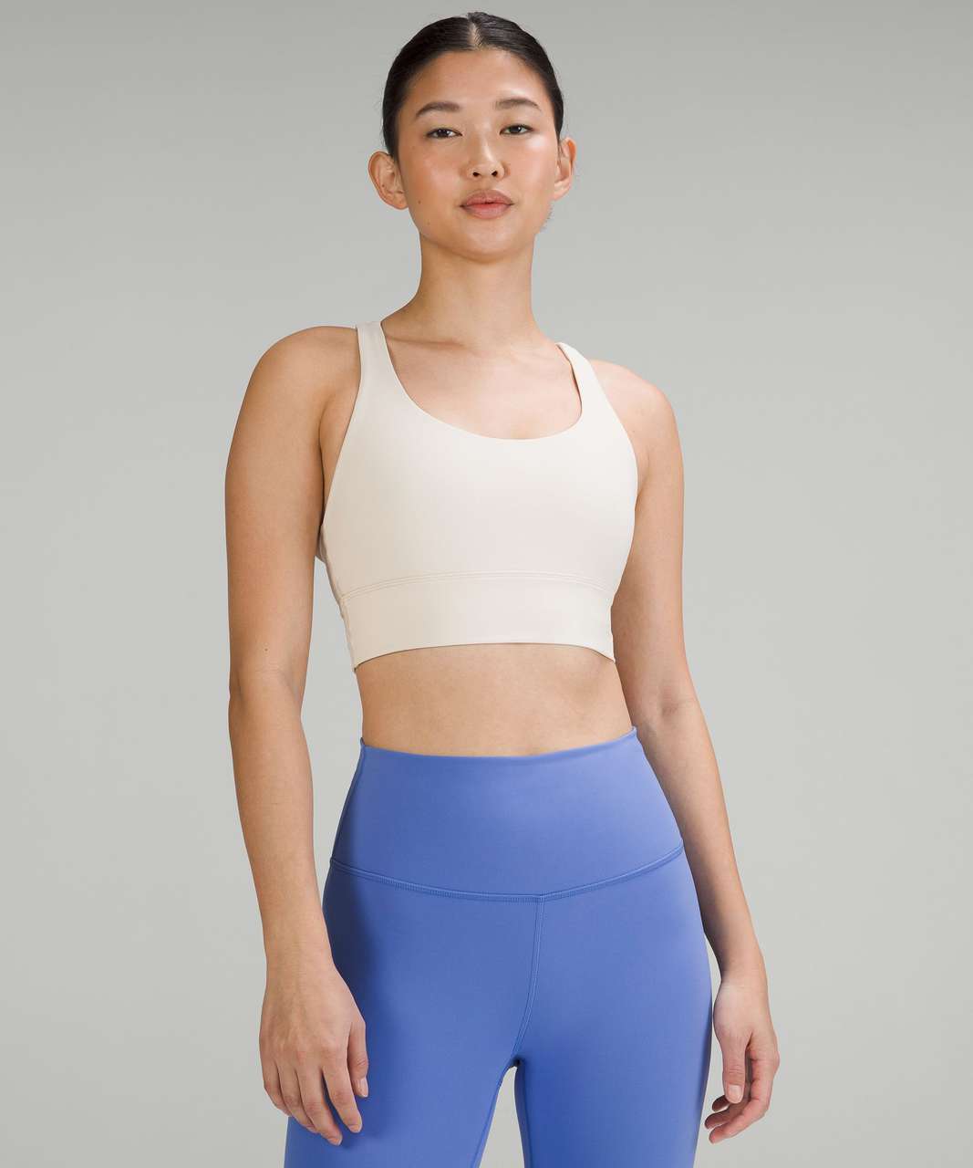 Lululemon Energy Longline Bra *Medium Support, B–D Cups - White Opal