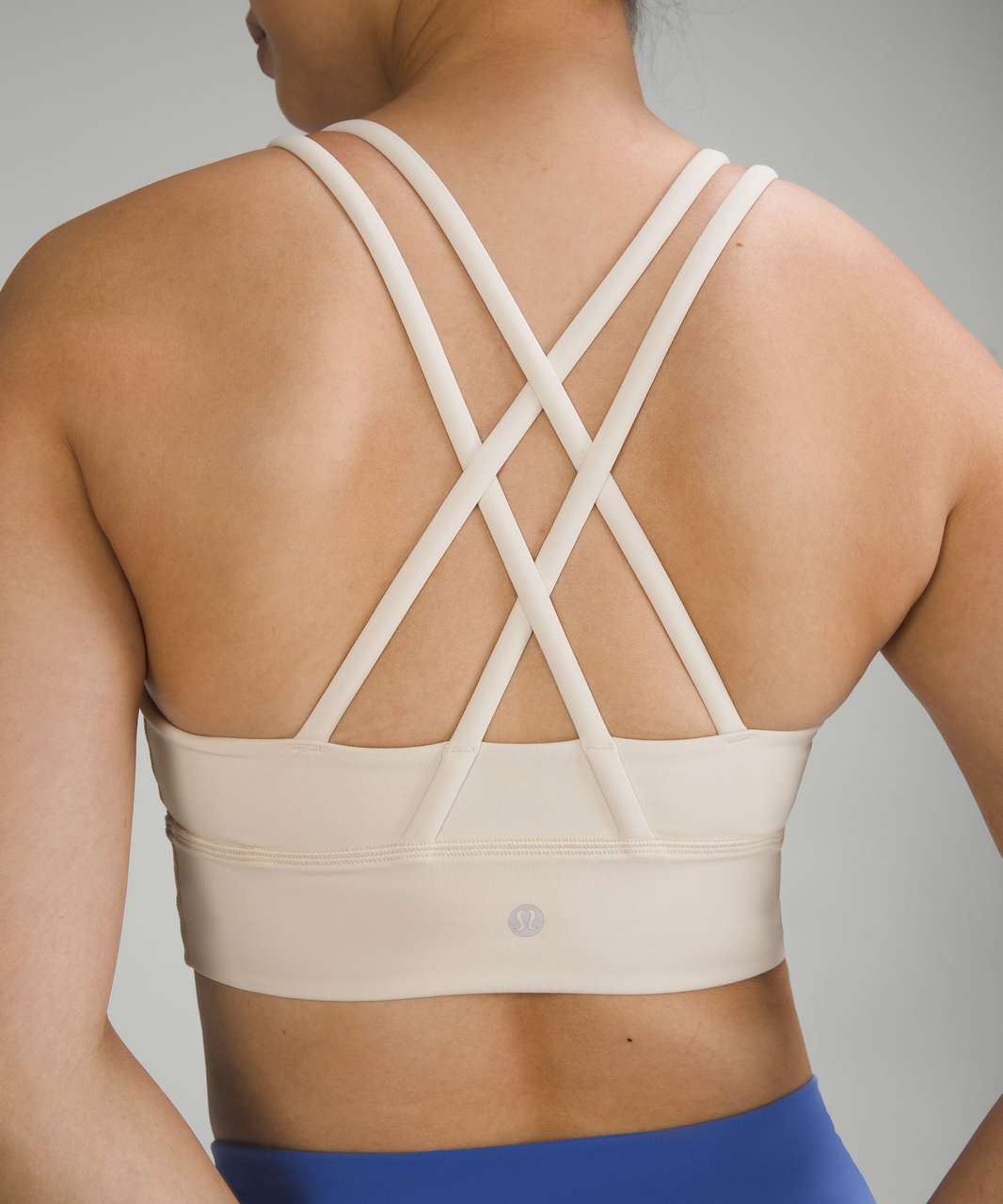 Lululemon Energy Longline Bra *Medium Support, B–D Cups - White Opal