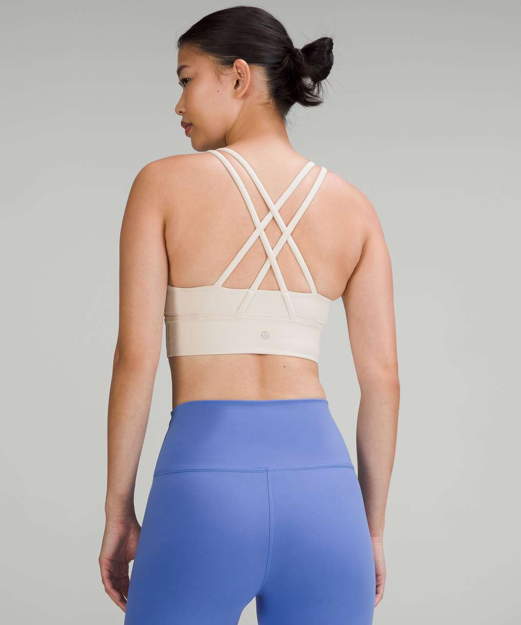 Lululemon Energy Longline Bra *Medium Support, B–D Cups - White Opal