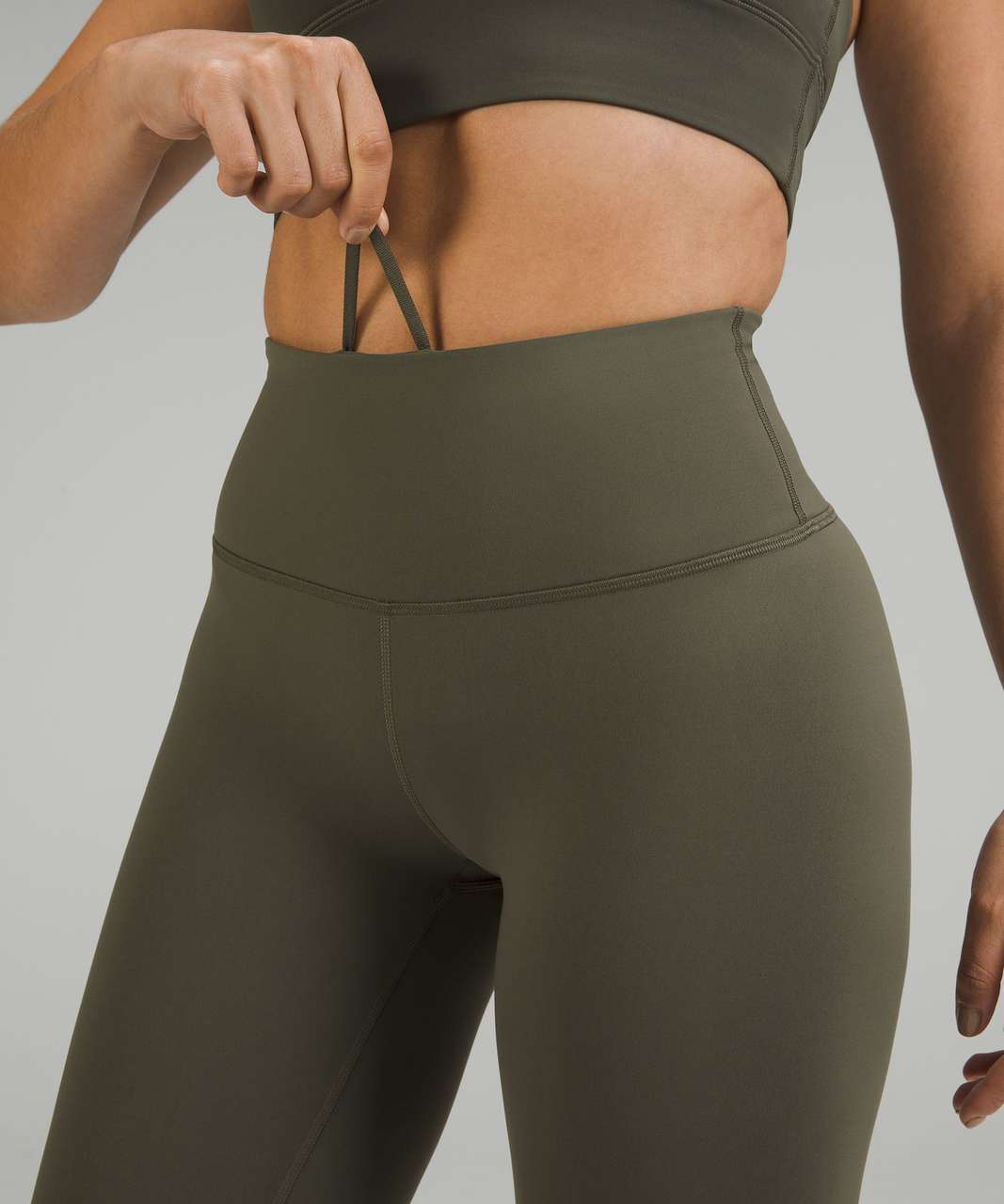 Lululemon Wunder Train Contour Fit High-Rise Tight 25 - Army Green - lulu  fanatics