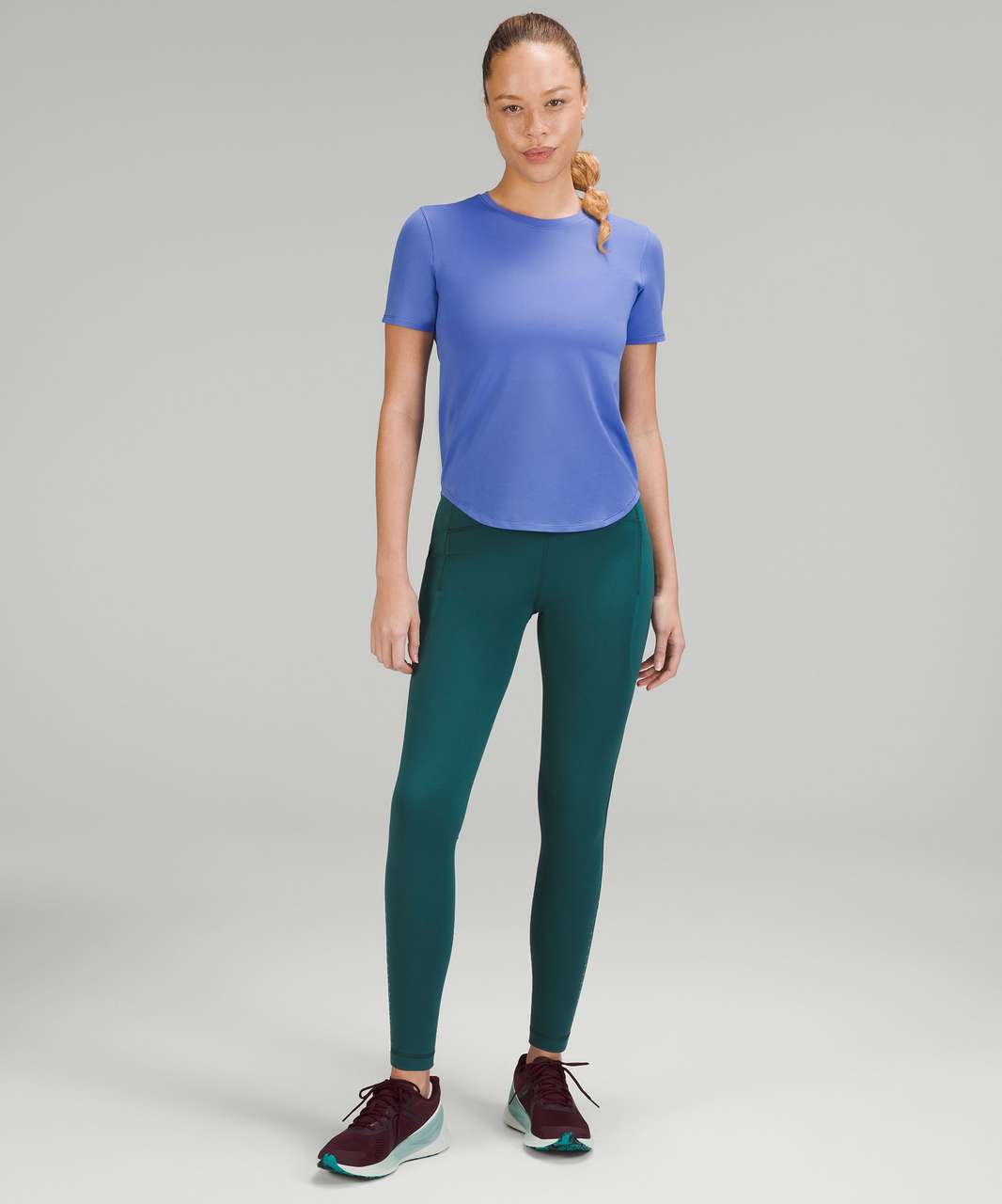 Lululemon High-Neck Running and Training T-Shirt - Wild Indigo