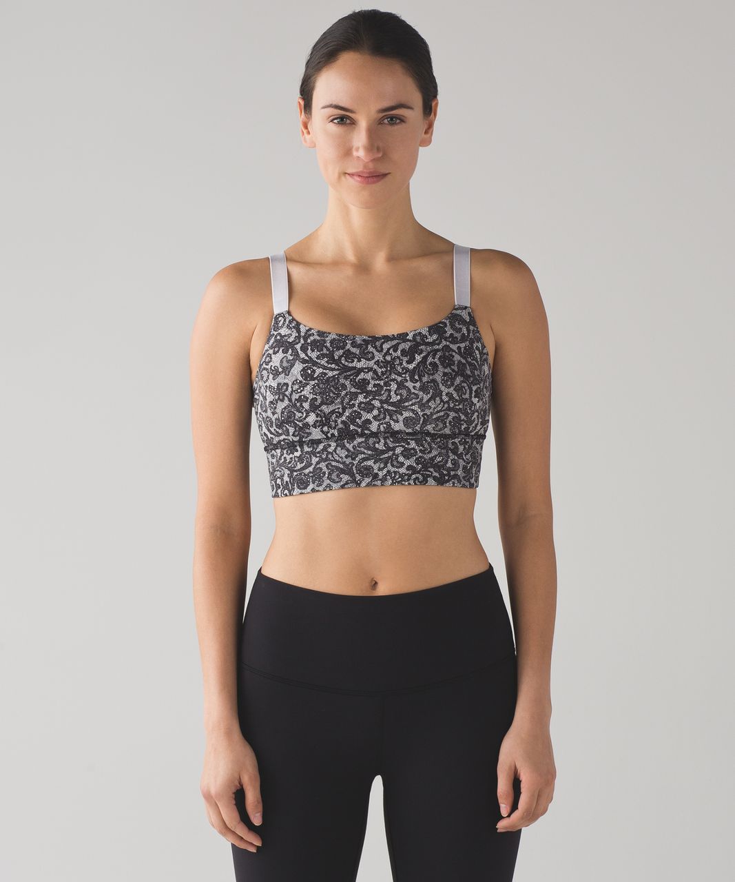 Lululemon Both Ways Bra - Mini Cinder Lace White Black