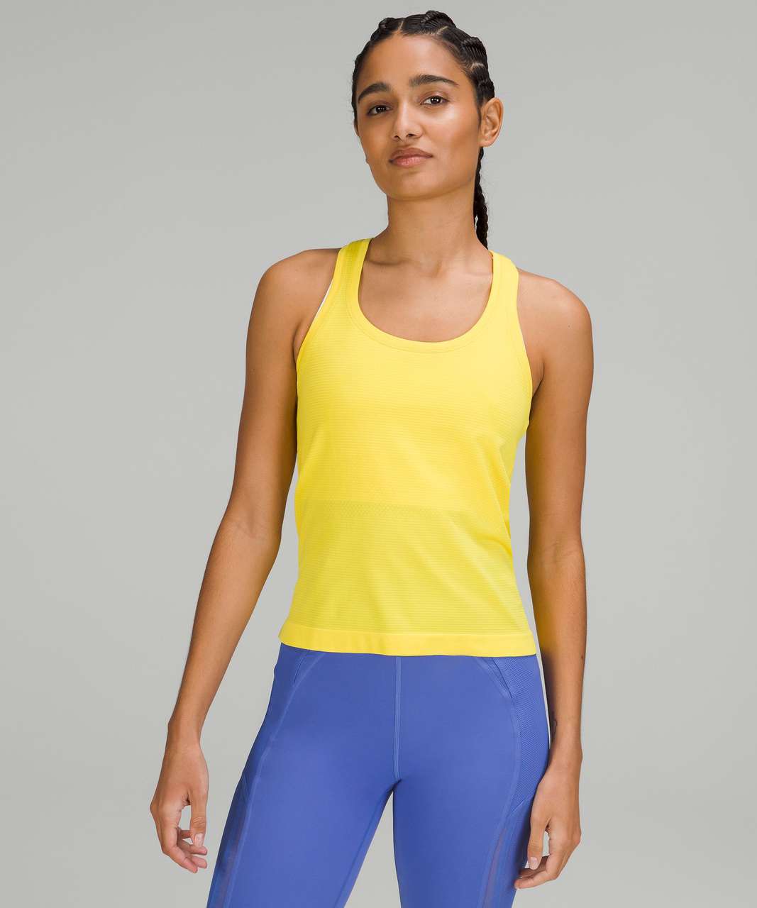 Lululemon Swiftly Breathe Crop Tank Yellow Highlight / Yellow