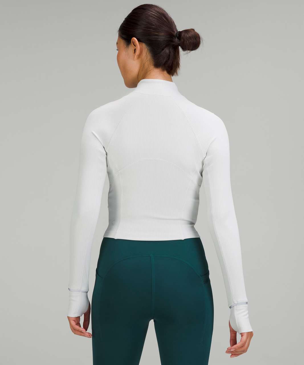 Lululemon Its Rulu Run Cropped Half Zip *Ribbed - Vapor