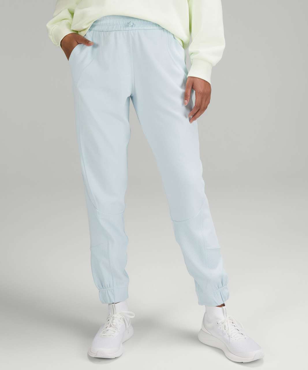 Lululemon Brushed Softstreme Ribbed High-Rise Jogger - Powder Blue