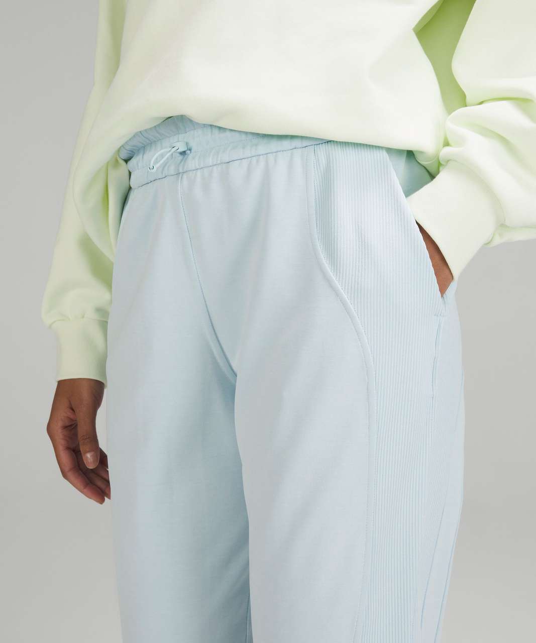 Lululemon Brushed Softstreme Ribbed High-Rise Jogger - Powder Blue - lulu  fanatics