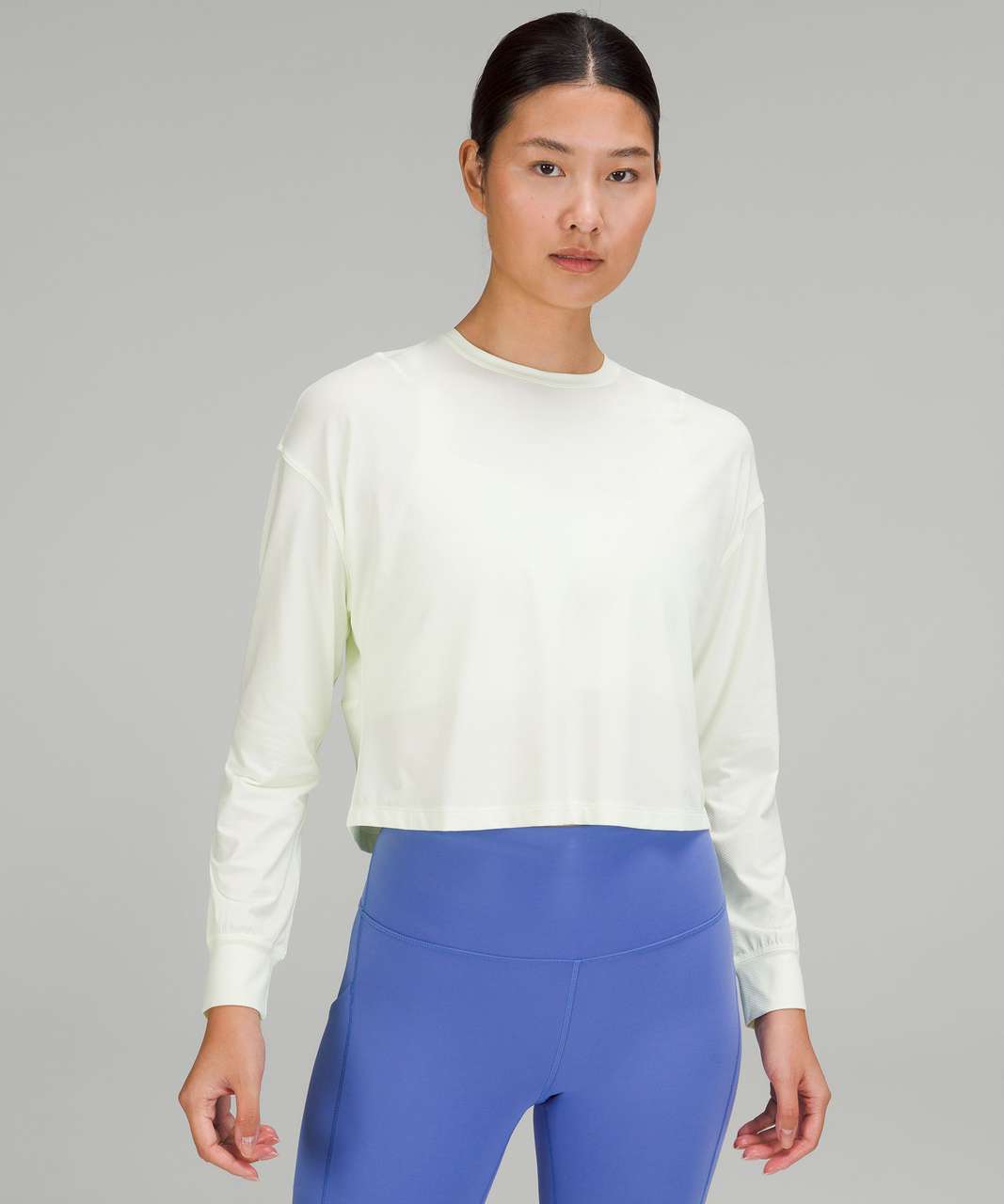 Lululemon Nulu Relaxed-Fit Yoga Long Sleeve Shirt - White Opal - lulu  fanatics