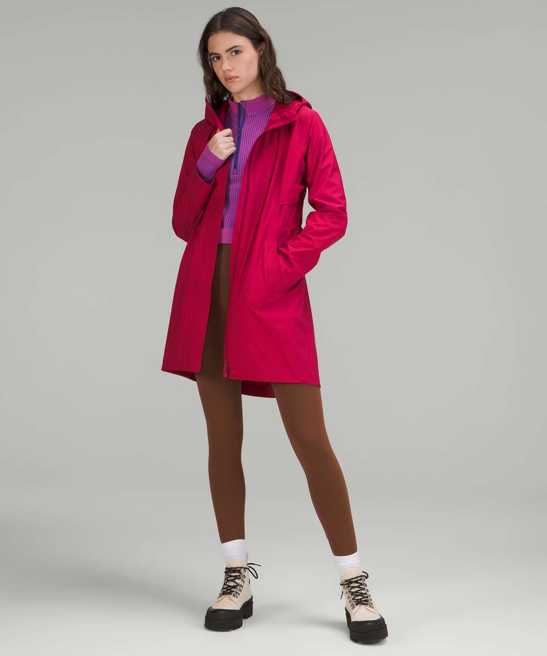 Lululemon Rain Rebel Jacket - Pomegranate - lulu fanatics