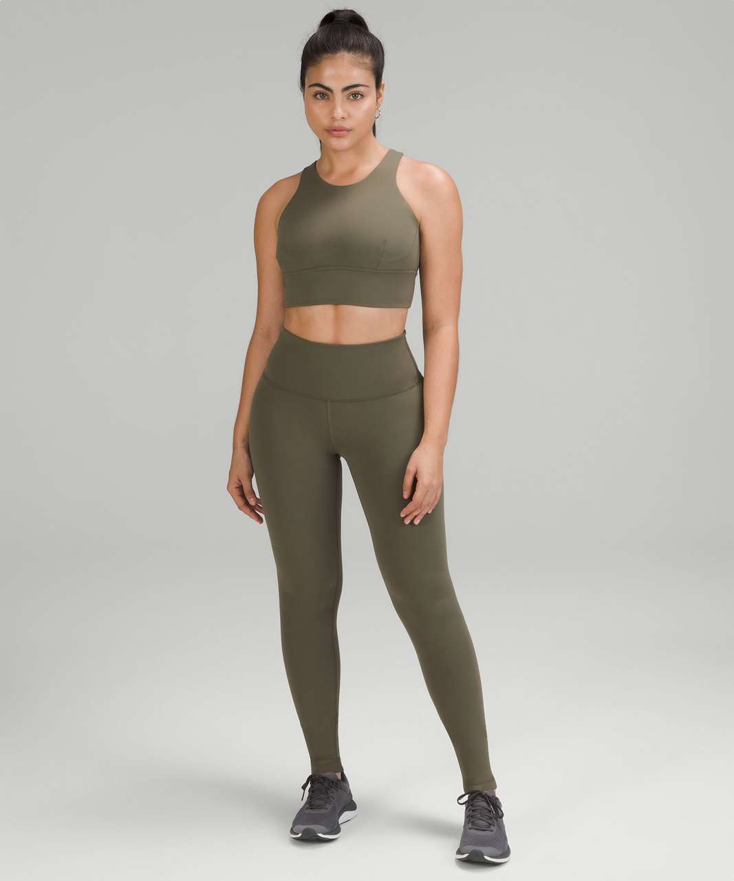 Lululemon Wunder Train Contour Fit High-Rise Tight 28" - Army Green