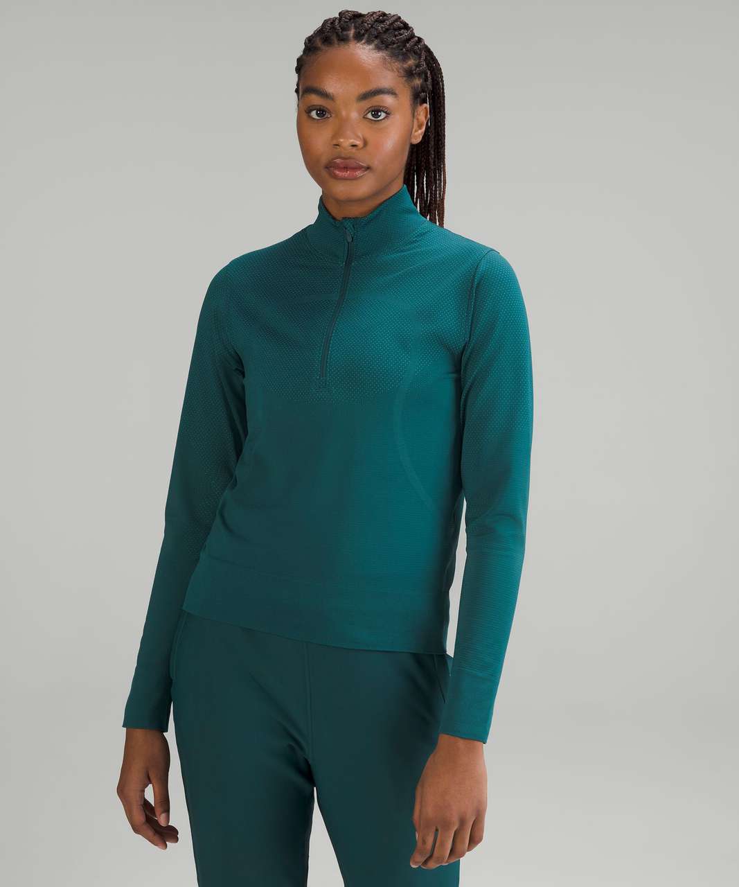 NEW Women Lululemon Swiftly Relaxed-Fit Long Sleeve Shirt Green Jasper Size  4