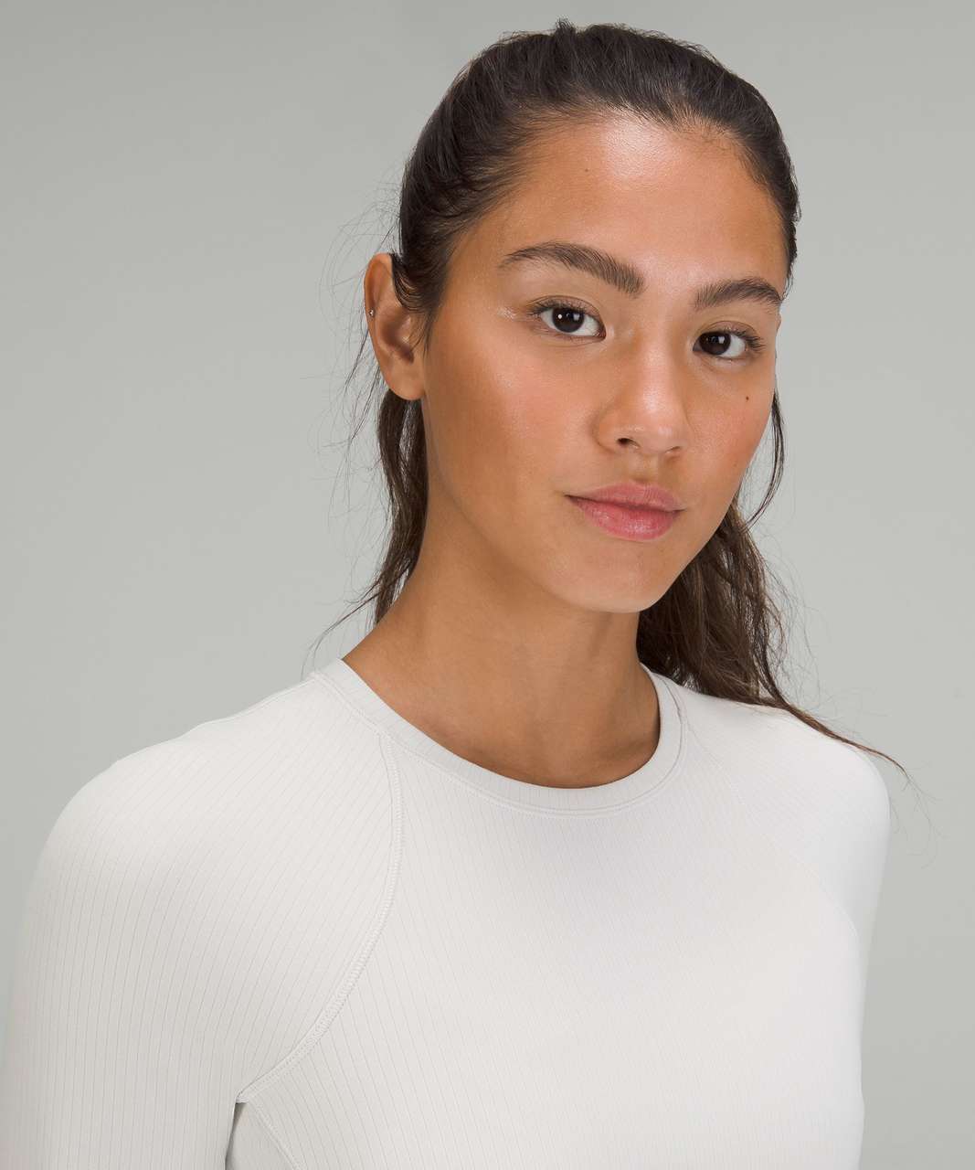 Lululemon Its Rulu Run Ribbed Long Sleeve Shirt - Vapor