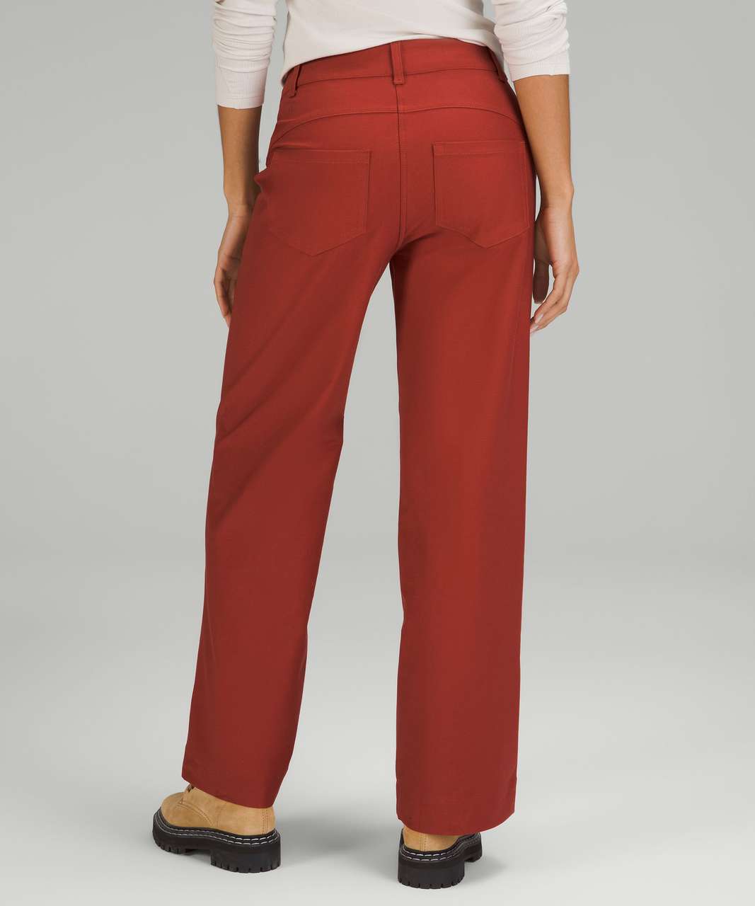 Lululemon City Sleek 5 Pocket Wide-Leg High-Rise Pant *Light Utilitech - Cayenne