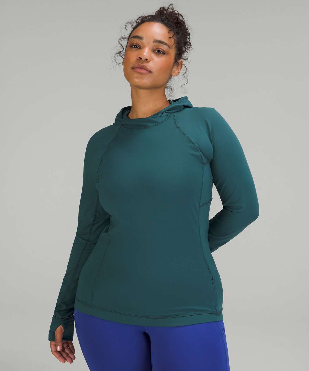 Lululemon Its Rulu Run Long Sleeve Hoodie - Green Jasper