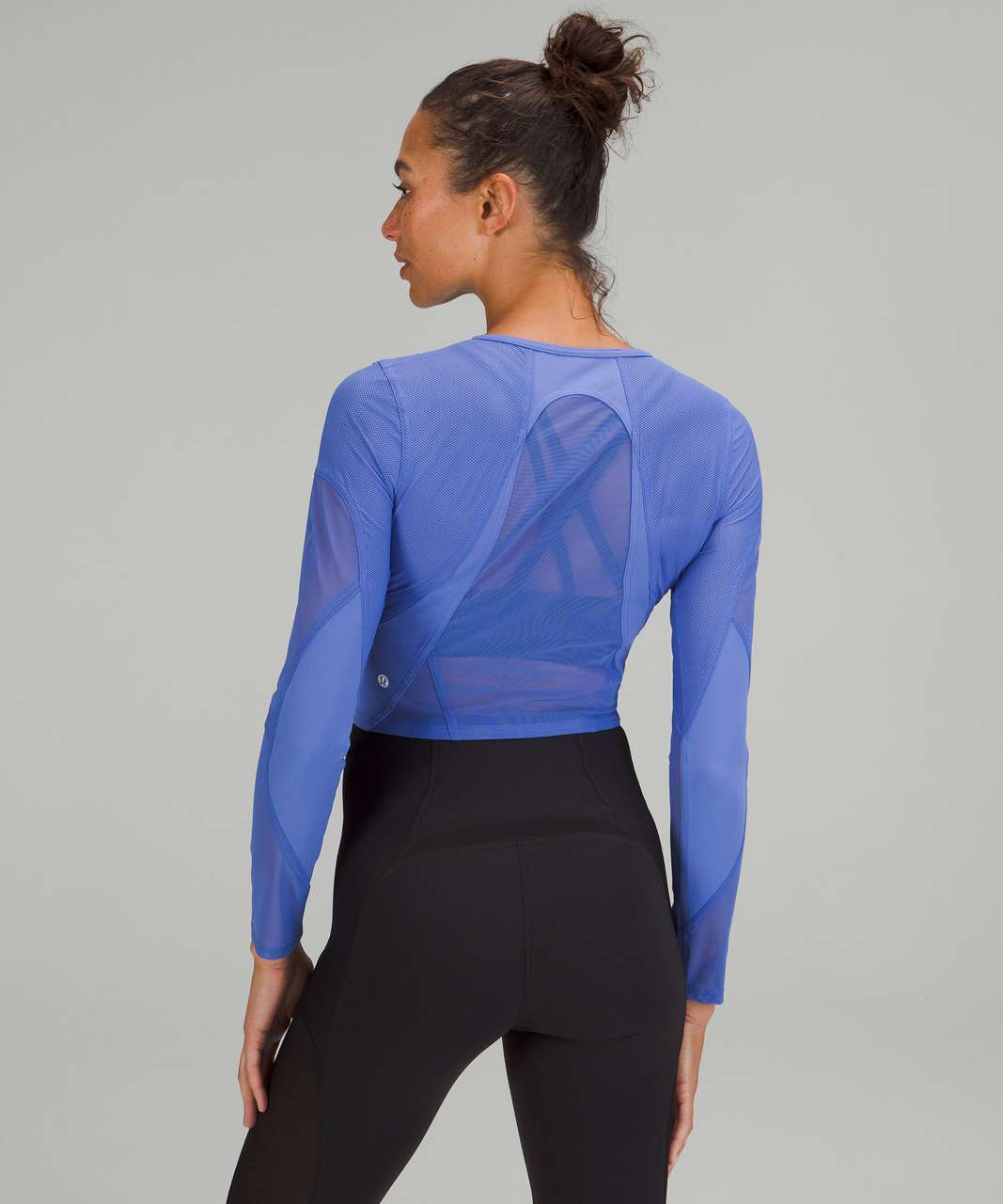 Lululemon Long Sleeve Mesh Panelled Training Long Sleeve Size 8 Periwinkle  Blue