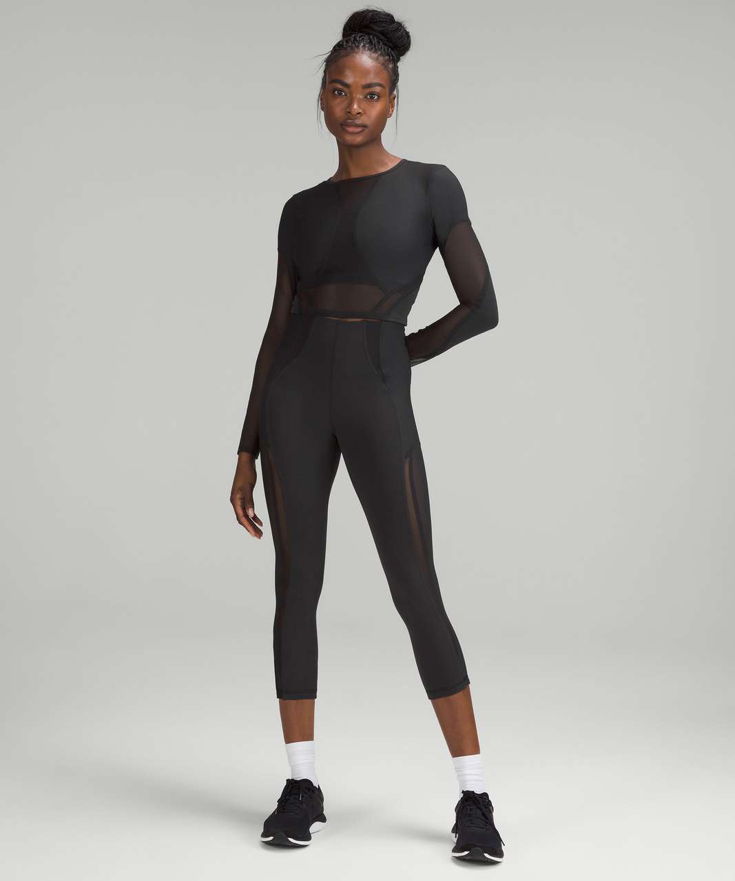 Lululemon Mesh Panelled Training Long Sleeve Shirt - Black