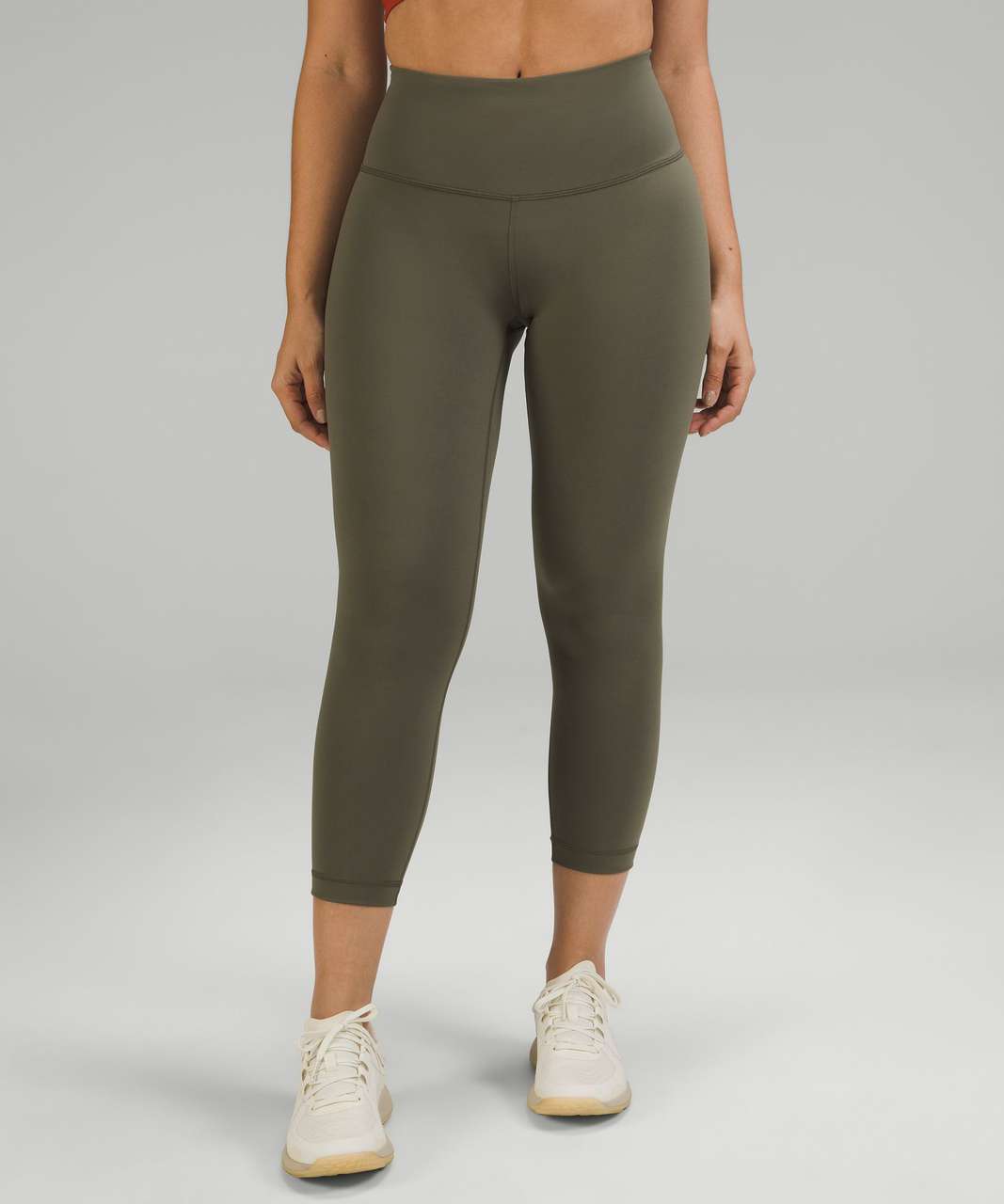 Lululemon Wunder Train Contour Fit High-Rise Crop 23" - Army Green