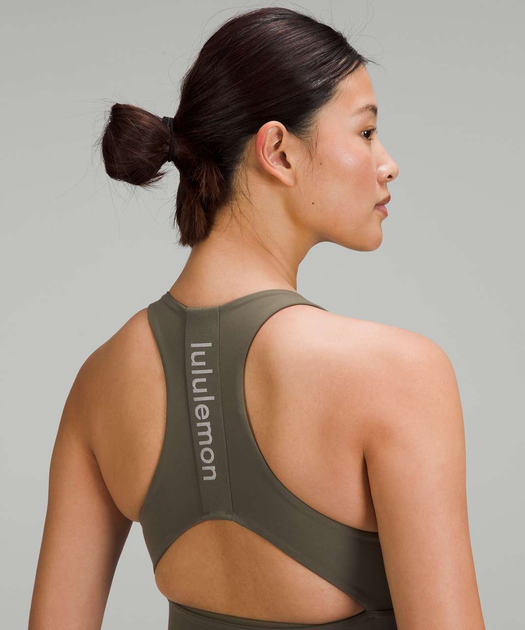 Sz 8 NWT Lululemon Deep Stretch Tank Incognito Camo Olive Green Open Back