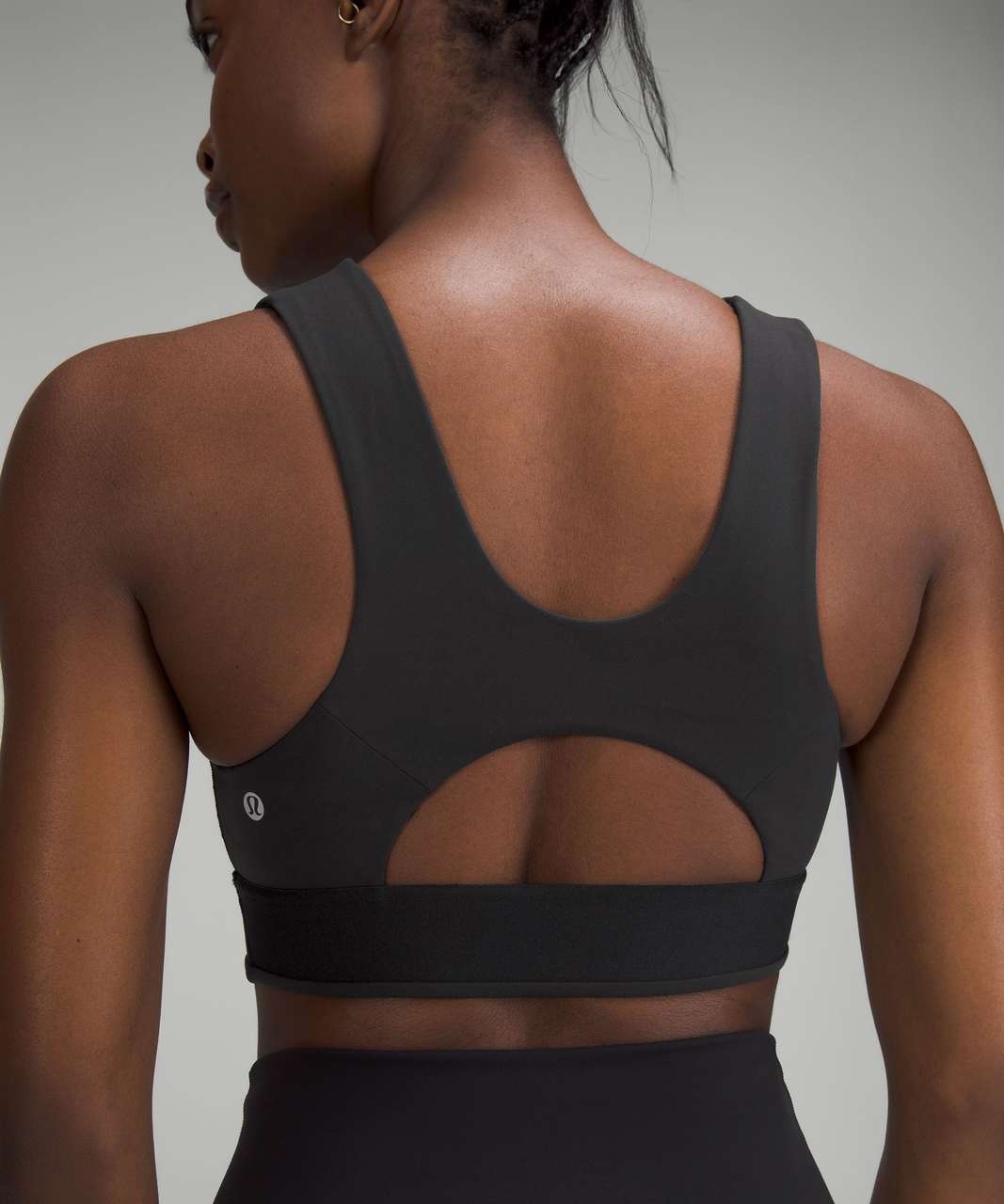 Lululemon Everlux High-Neck Back-Keyhole Train Bra - Black