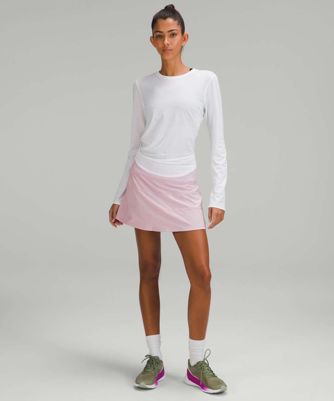 Lululemon Pace Rival Mid-Rise Skirt *Long - Pink Peony