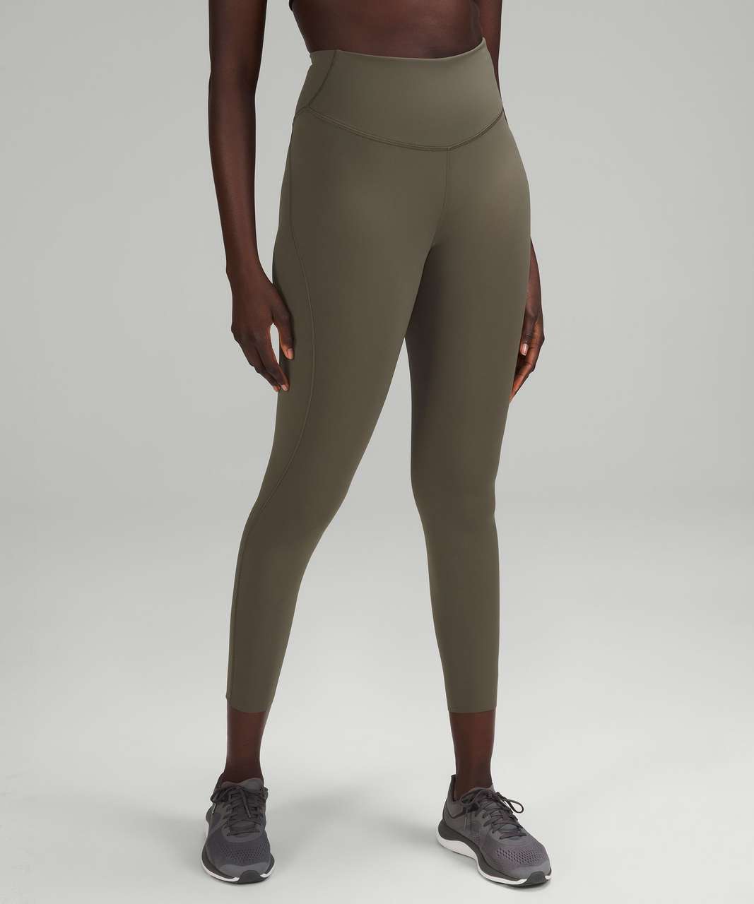 Lululemon Womens Run High Rise Base Pace High-Rise Tights 25 - GreenMisty  Glade - Size 14 - Weightless CoverageNuluxTM Fabric