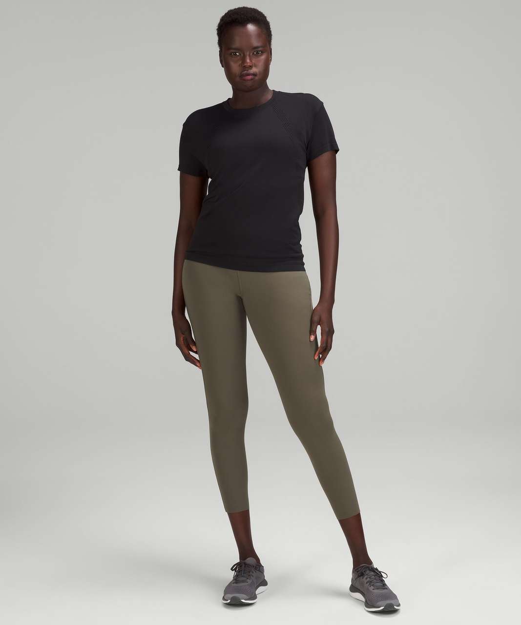 Special Forces Regular Waist Leggings - Ash Green Melange