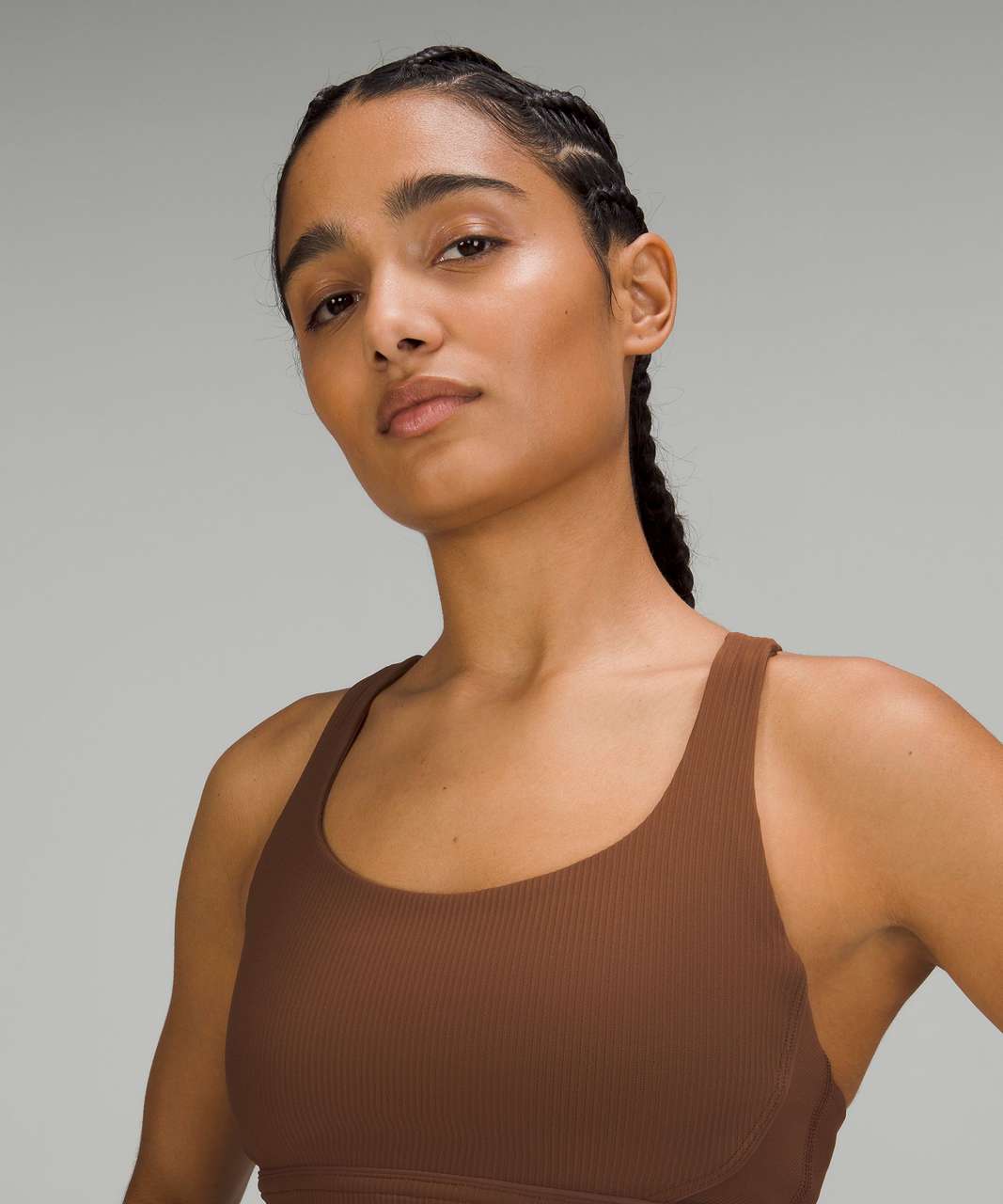 Lululemon Energy Longline Bra Ribbed Luxtreme *Medium Support, B–D Cups -  Vapor - lulu fanatics