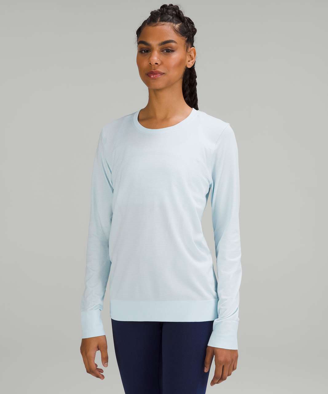 Lululemon Swiftly Relaxed Long Sleeve Shirt - Powder Blue / Powder Blue -  lulu fanatics