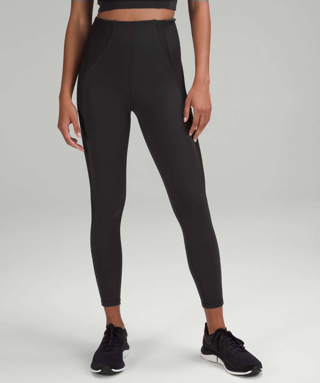 Lululemon lab High Rise Run Tight 25 - Disrupt Grid Emboss Black - lulu  fanatics