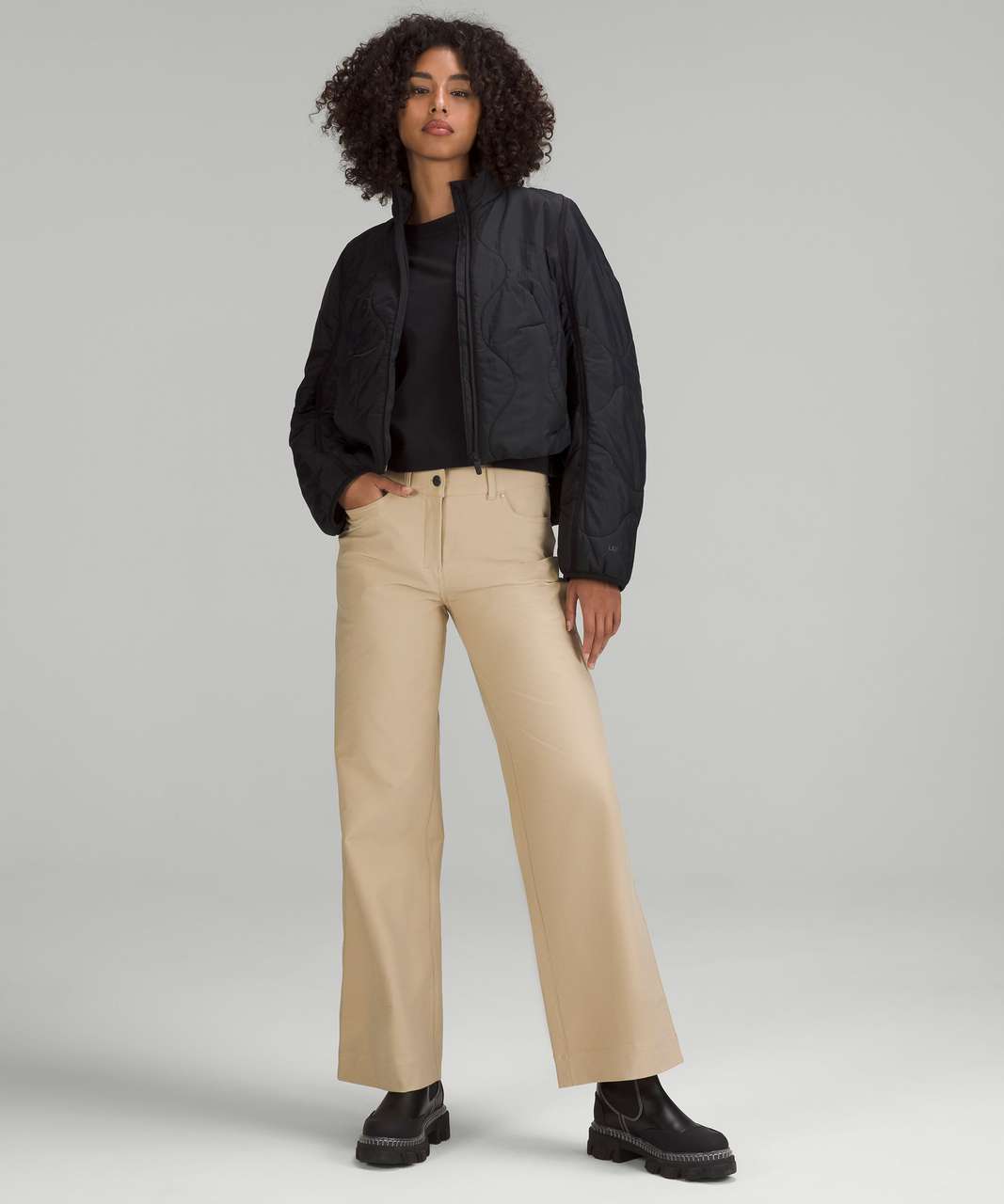 City Sleek 5 Pocket Wide-Leg High-Rise Pant *Light Utilitech – WRINKLED