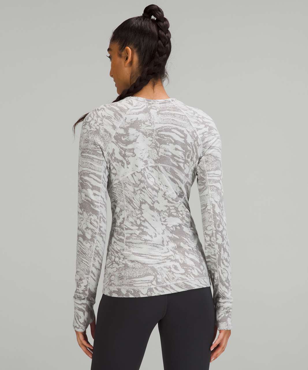 Lululemon Its Rulu Run Long Sleeve Shirt *Jacquard - Liquidize Camo Duo  Jacquard Vapor Gull Grey - lulu fanatics