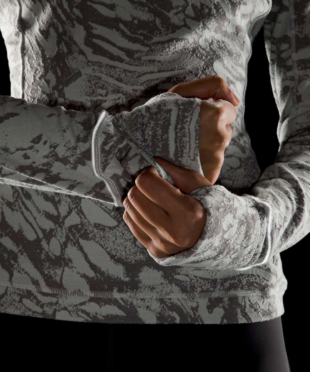 Lululemon Its Rulu Run Long Sleeve Shirt *Jacquard - Liquidize Camo Duo Jacquard Vapor Gull Grey