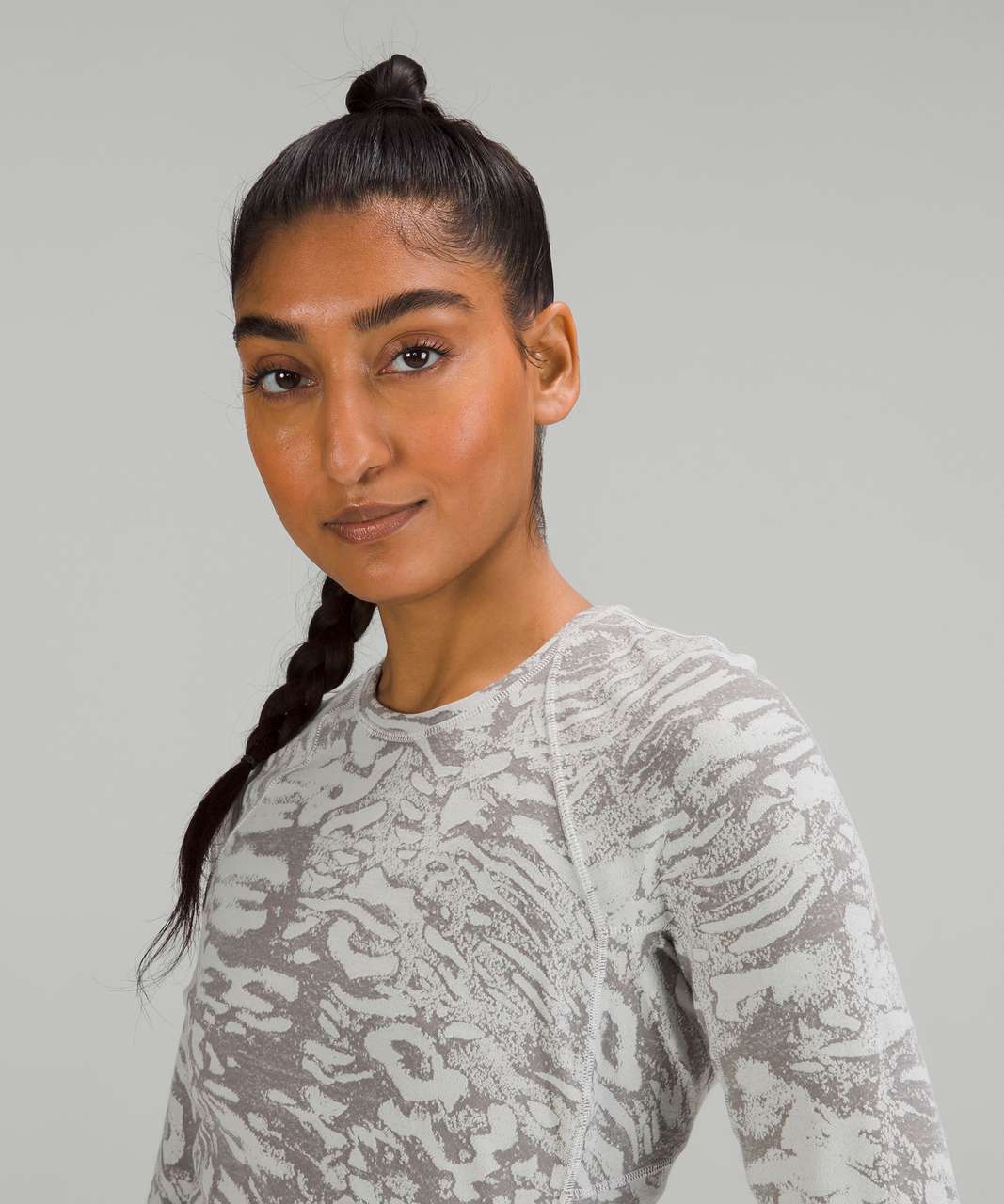 Lululemon Its Rulu Run Long Sleeve Shirt *Jacquard - Liquidize Camo Duo  Jacquard Vapor Gull Grey - lulu fanatics