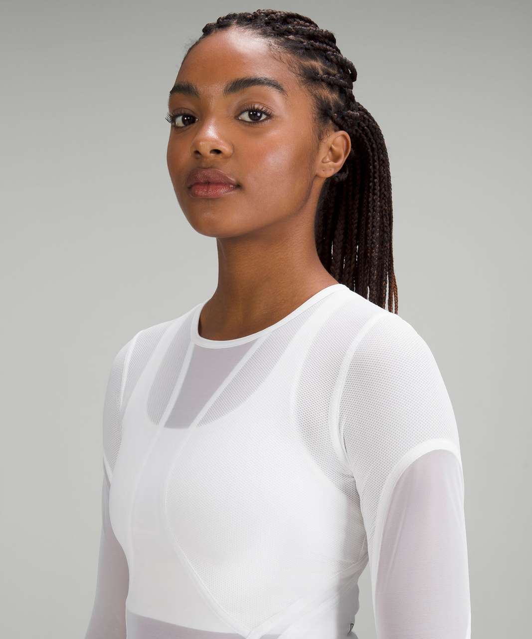 Lululemon Mesh Panelled Training Long Sleeve Shirt - White