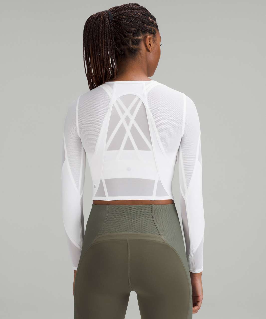 Lululemon Mesh Panelled Training Long Sleeve Shirt - White