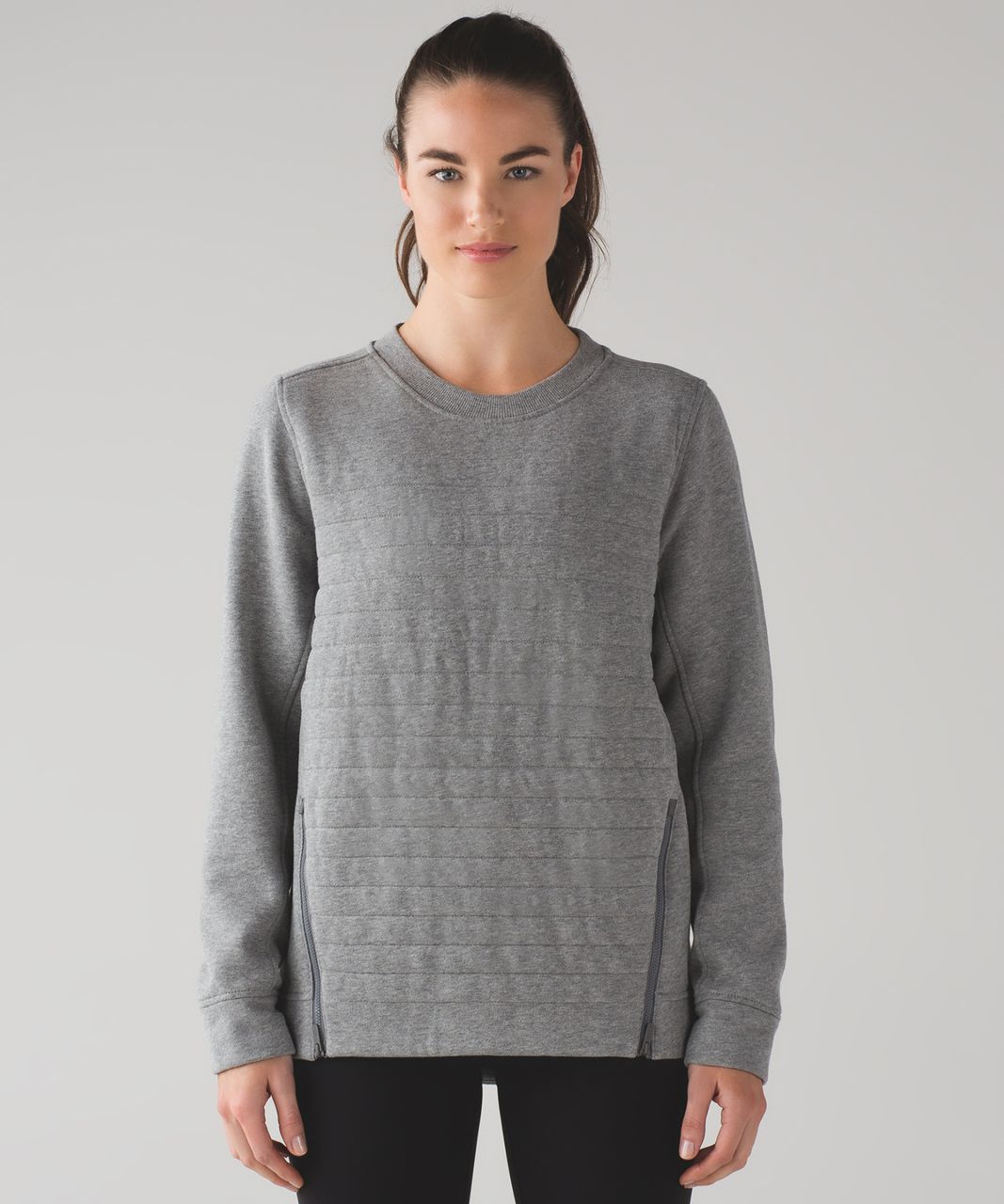 Lululemon Fleece Be True Crew - Heathered Medium Grey