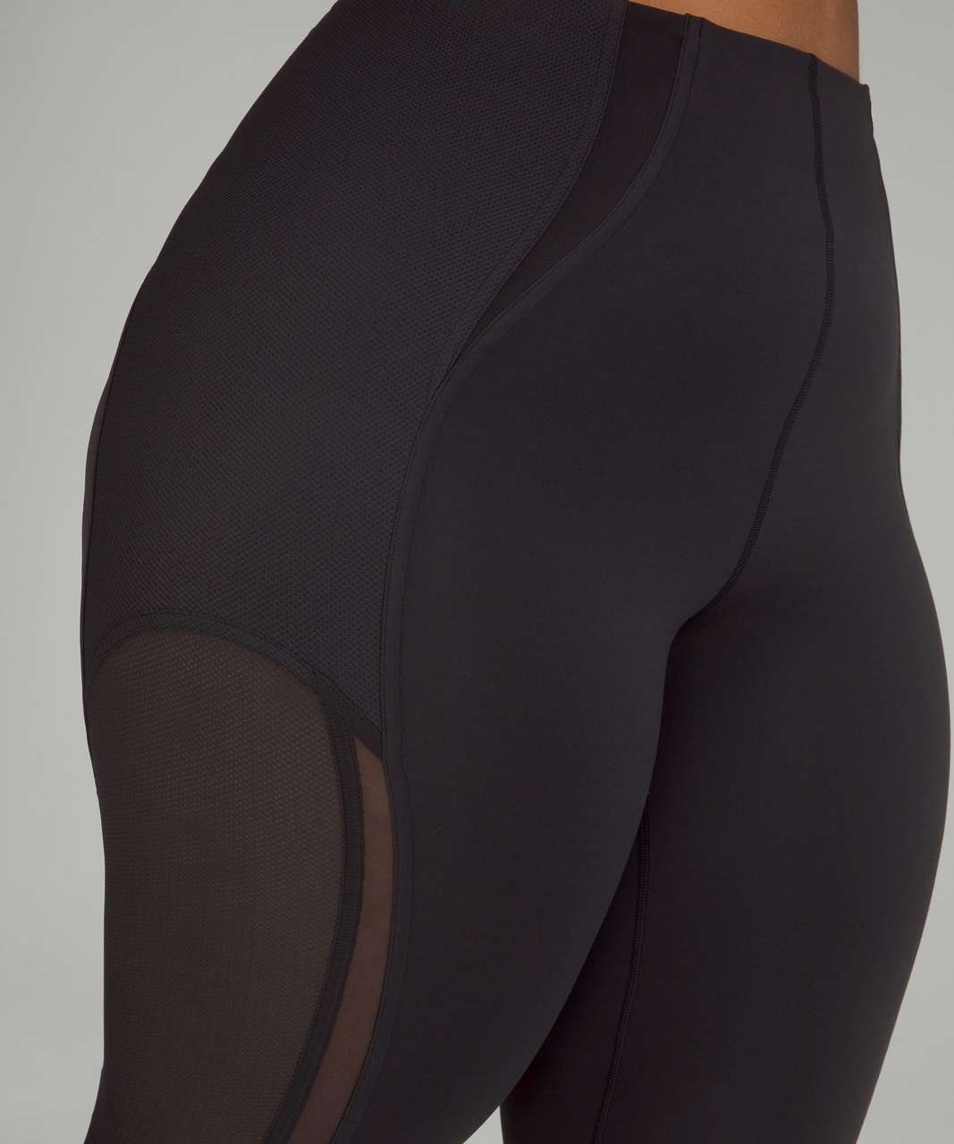 Lululemon Everlux and Mesh Super-High-Rise Training Crop 21 - Black - lulu  fanatics