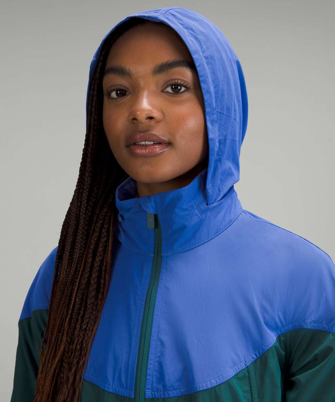 Lululemon Evergreen Full-Zip Long Jacket - Green Jasper / Wild Indigo ...