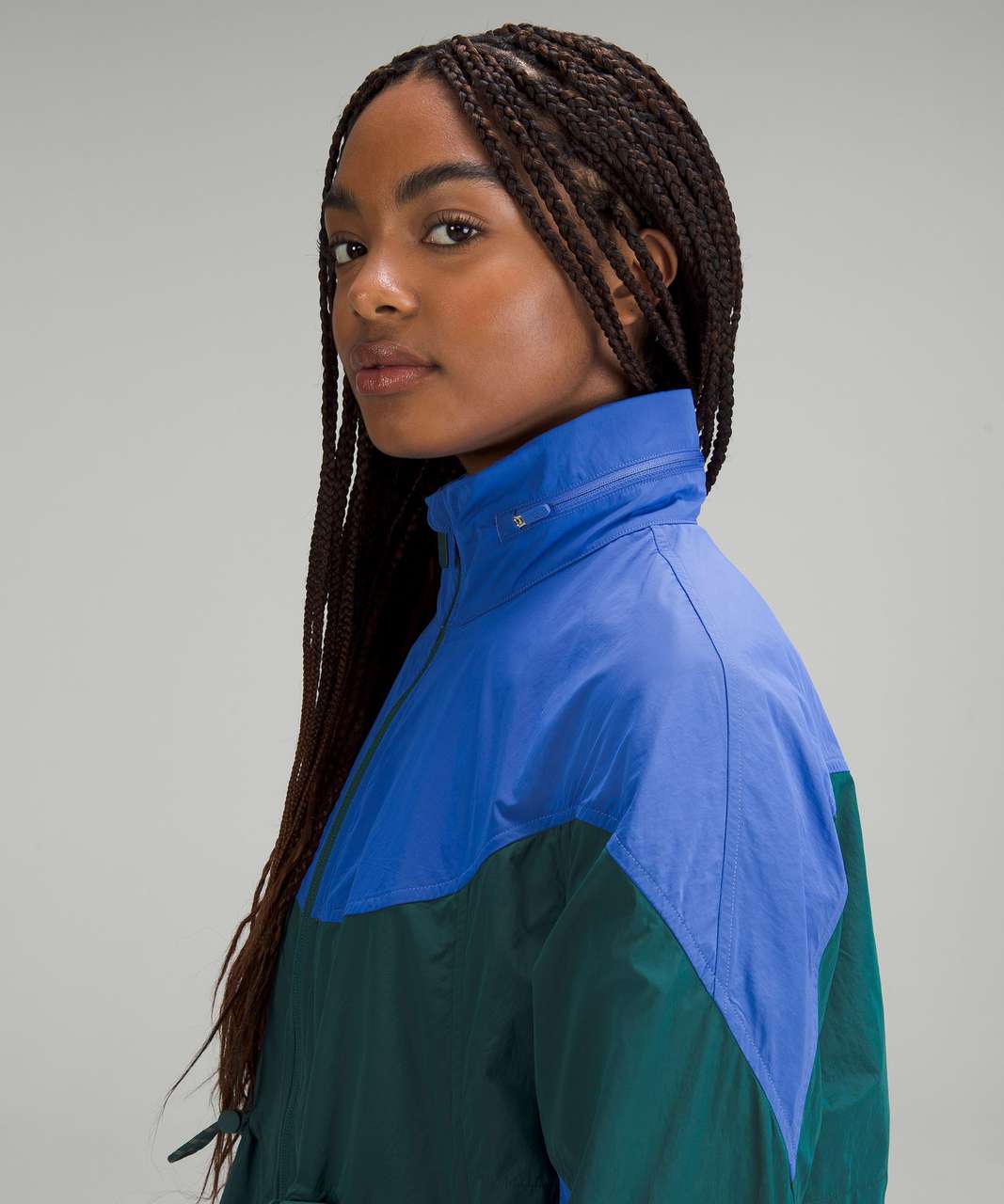 Lululemon Evergreen Full-Zip Long Jacket - Green Jasper / Wild Indigo