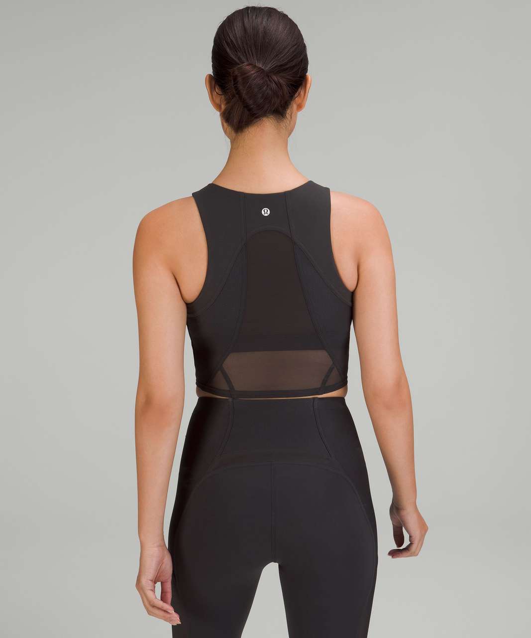 Lululemon Mesh Panelled Training Shelf Tank Top - Army Green