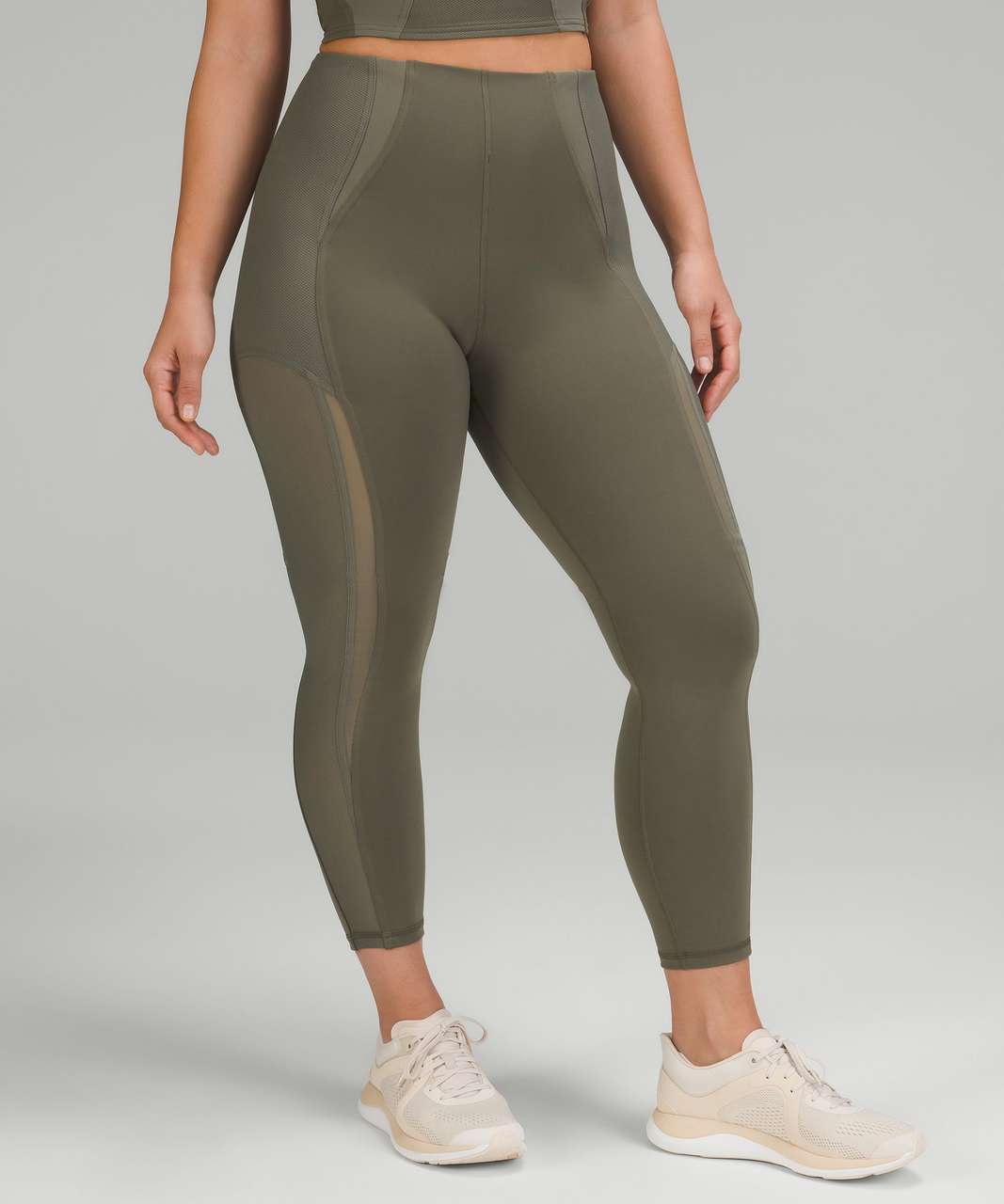 Lululemon Wunder Train High-Rise Tight 25 - Everglade Green - lulu fanatics