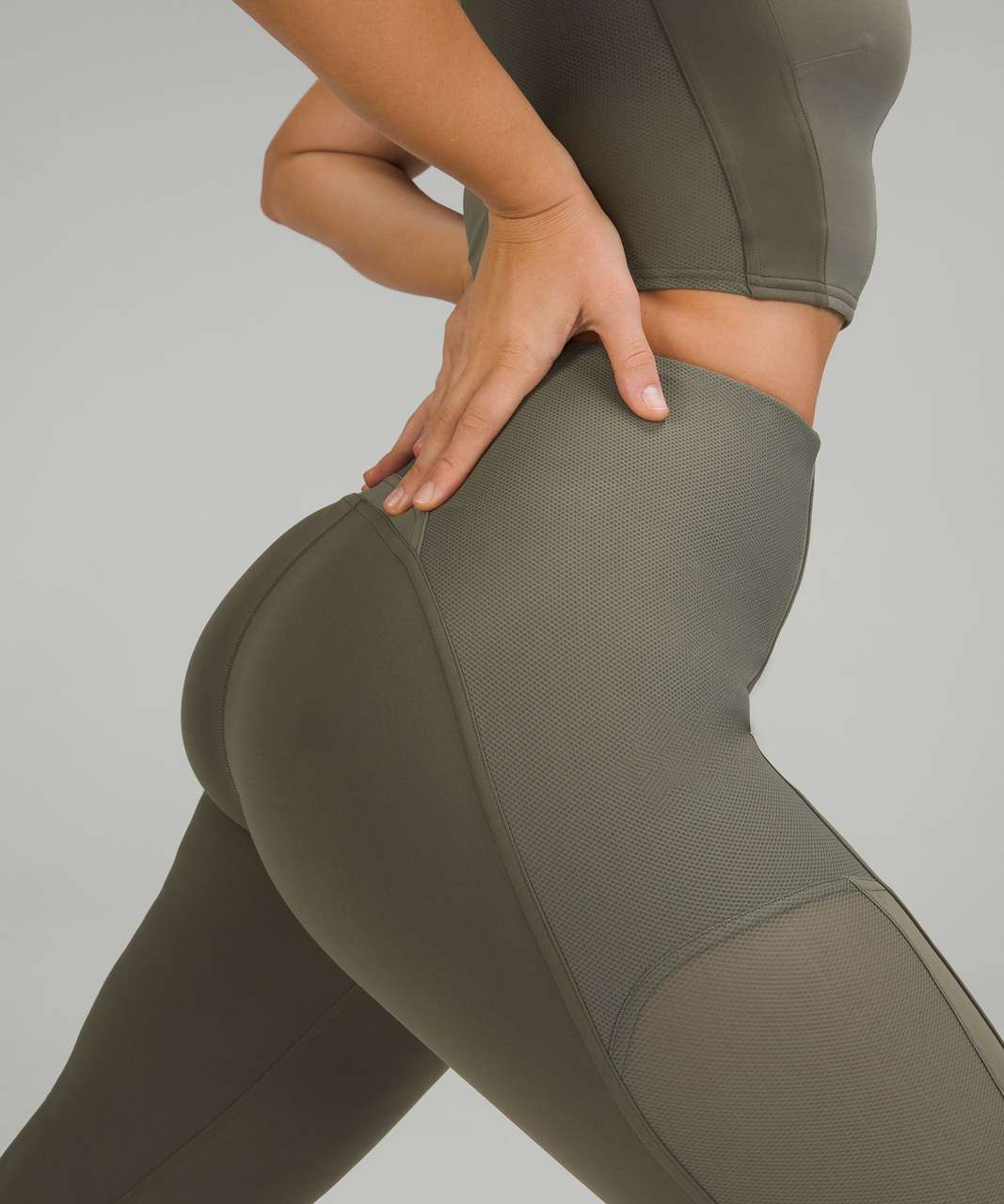 Lululemon Power Thru High-Rise Tight 25 - Everglade Green - lulu fanatics