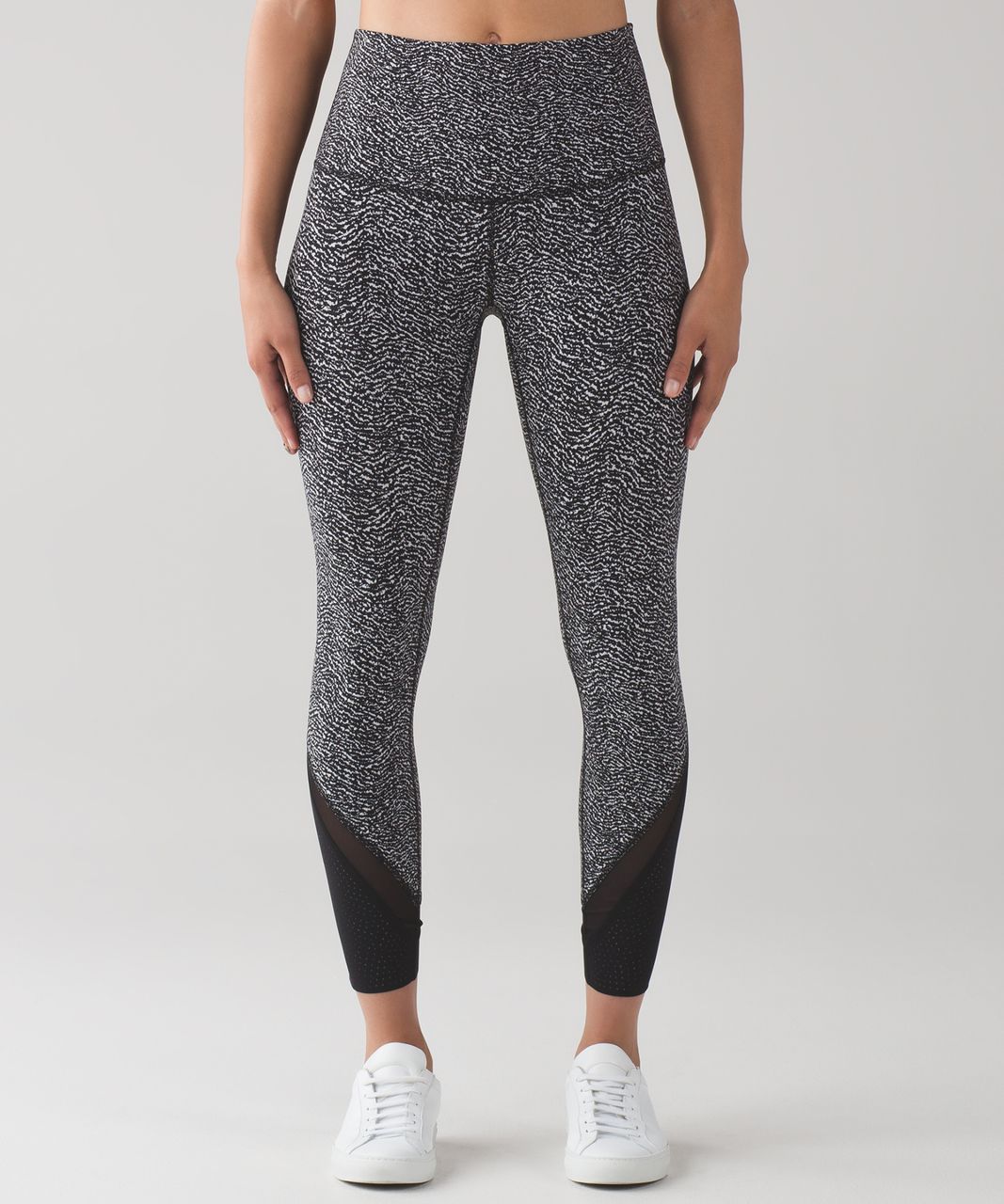 Lululemon Wunder Under Pant (Hi-Rise) - Splatter White Black - lulu fanatics