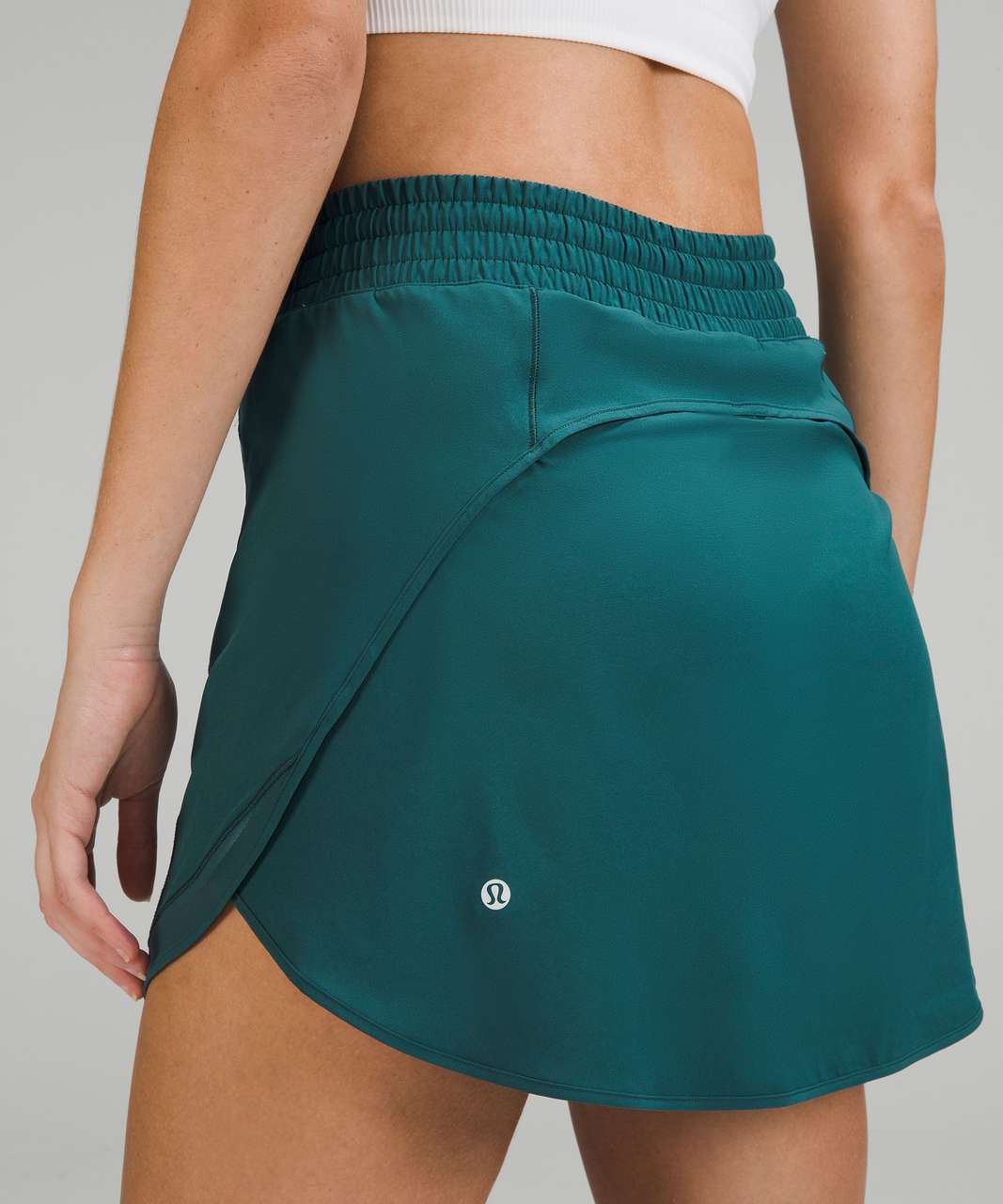 Lululemon Hotty Hot High-Rise Skirt *Long - Green Jasper / Silver Reflective