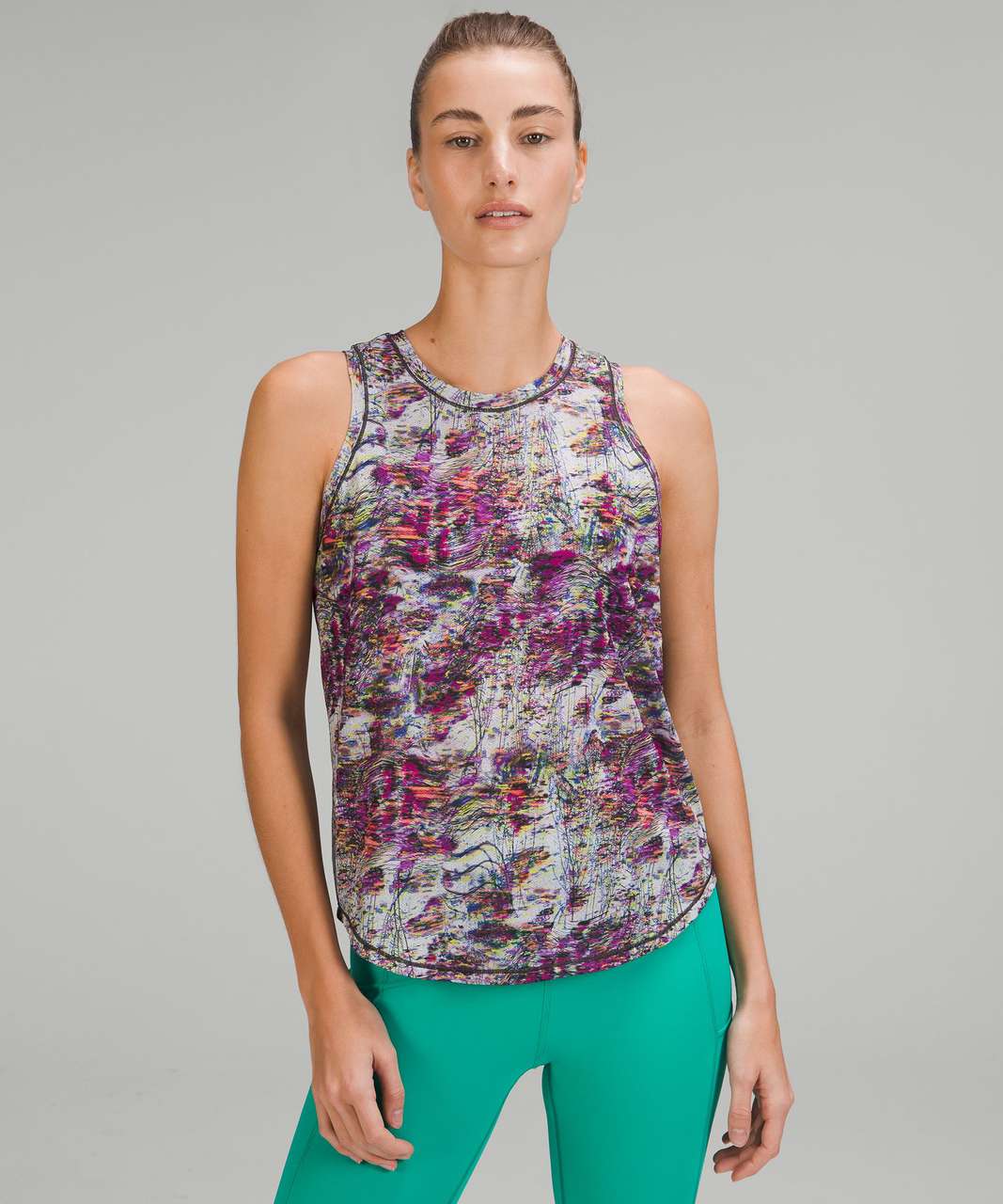 Lululemon Base Pace Ribbed Tank Top - Firework Floral Multi - lulu fanatics