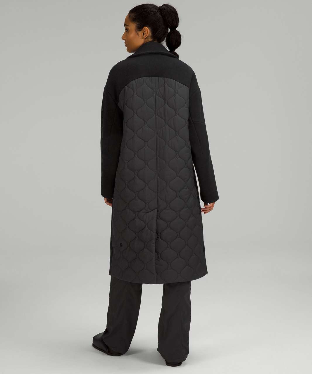 Lululemon Wool Long Coat - Black (First Release) - lulu fanatics